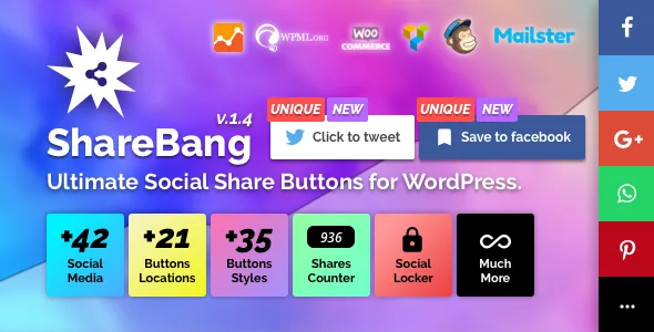 ShareBang, Ultimate Social Share Buttons for WP