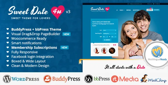 Sweet Date - More than a Wordpress Dating