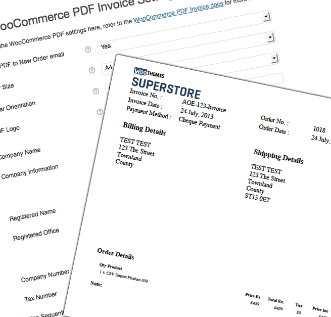 WooCommerce PDF Invoices