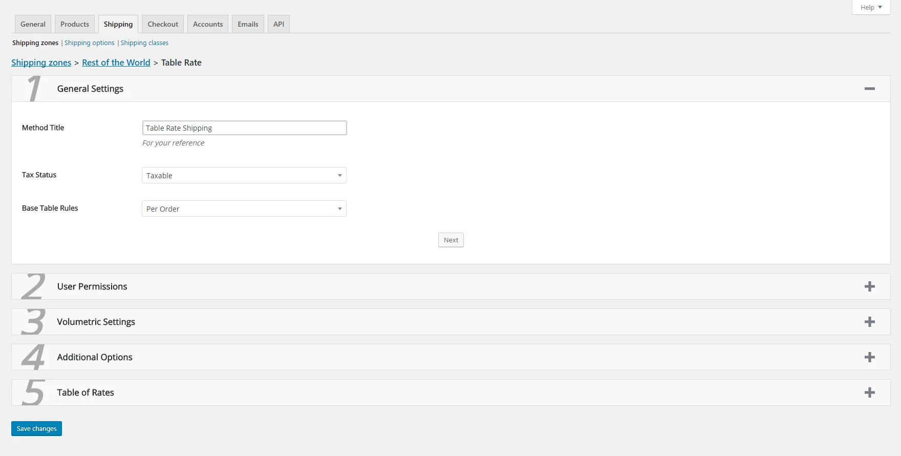 WooCommerce Table Rate Shipping