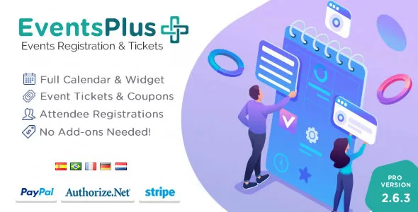 WP EventsPlus - Events Calendar Registration & Booking